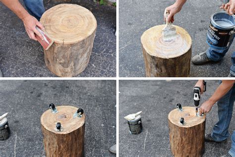 metal ammo box disguise as a tree stump|diy tree stumps.